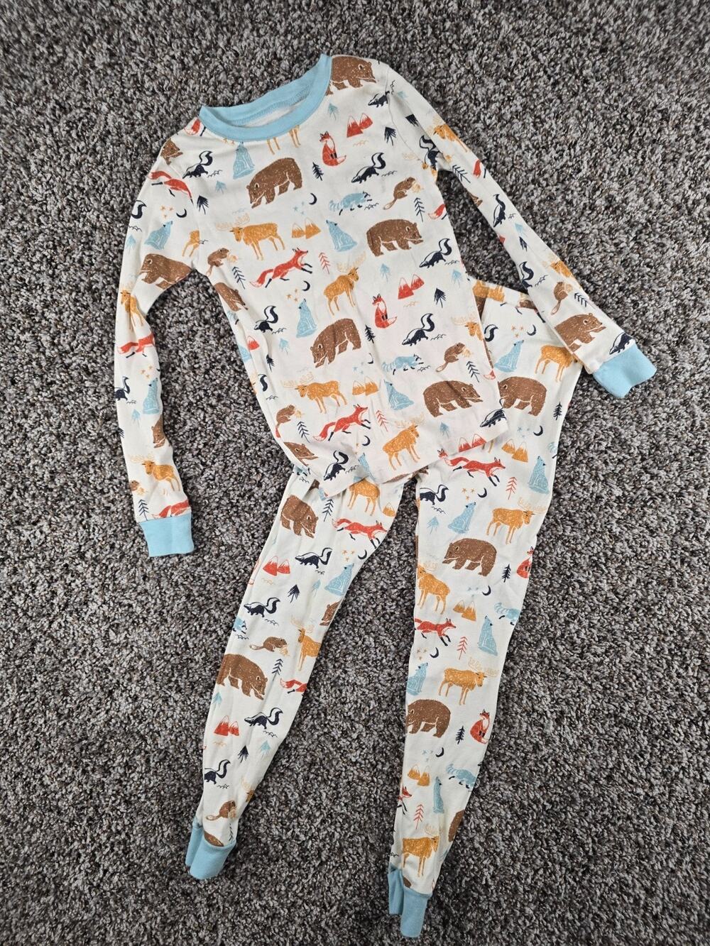 Member's Mark woodland animal pajama set Unisex Kids Sz 6